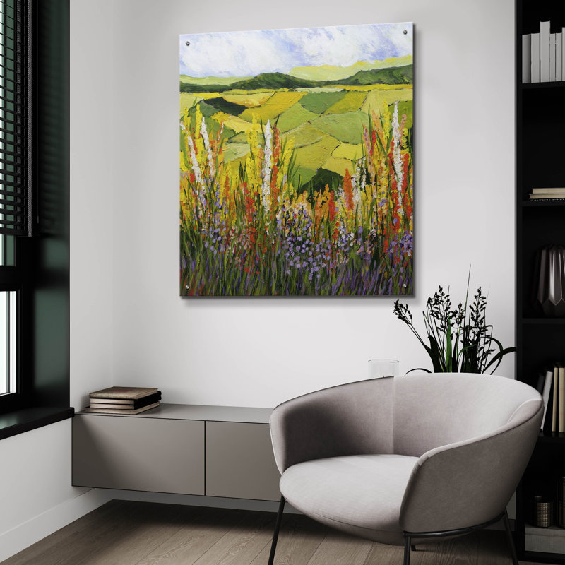  «How Green Is My Valley» par Allan Friedlander, art mural en verre acrylique, 36 po x 36 po, H 36 po x l 36 po