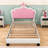 Upholstered Upholstered Princess Bed With Crown Headboard-350776979