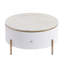 Table basse moderne moderne avec 2 grands tiroirs de rangement (31,5 po)