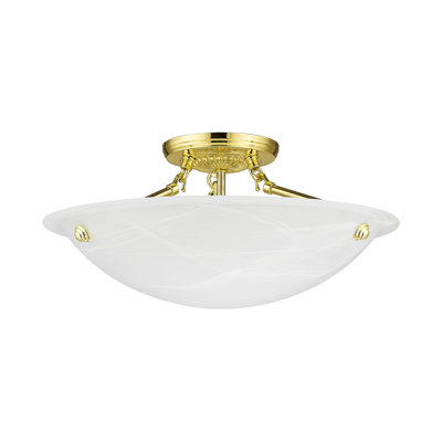 Plafonnier semi-encastré 3 lumières Aneudi