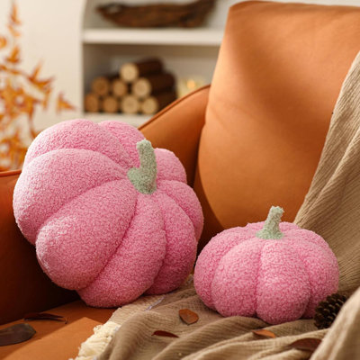 Coussins de citrouille, ensemble de 2 coussins de citrouille d'Halloween, décoration de chambre d'automne, coussins décoratifs en peluche, cadeaux pour les fêtes