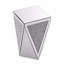 Table basse inversée triangulaire en miroir avec incrustations de diamants en cristal