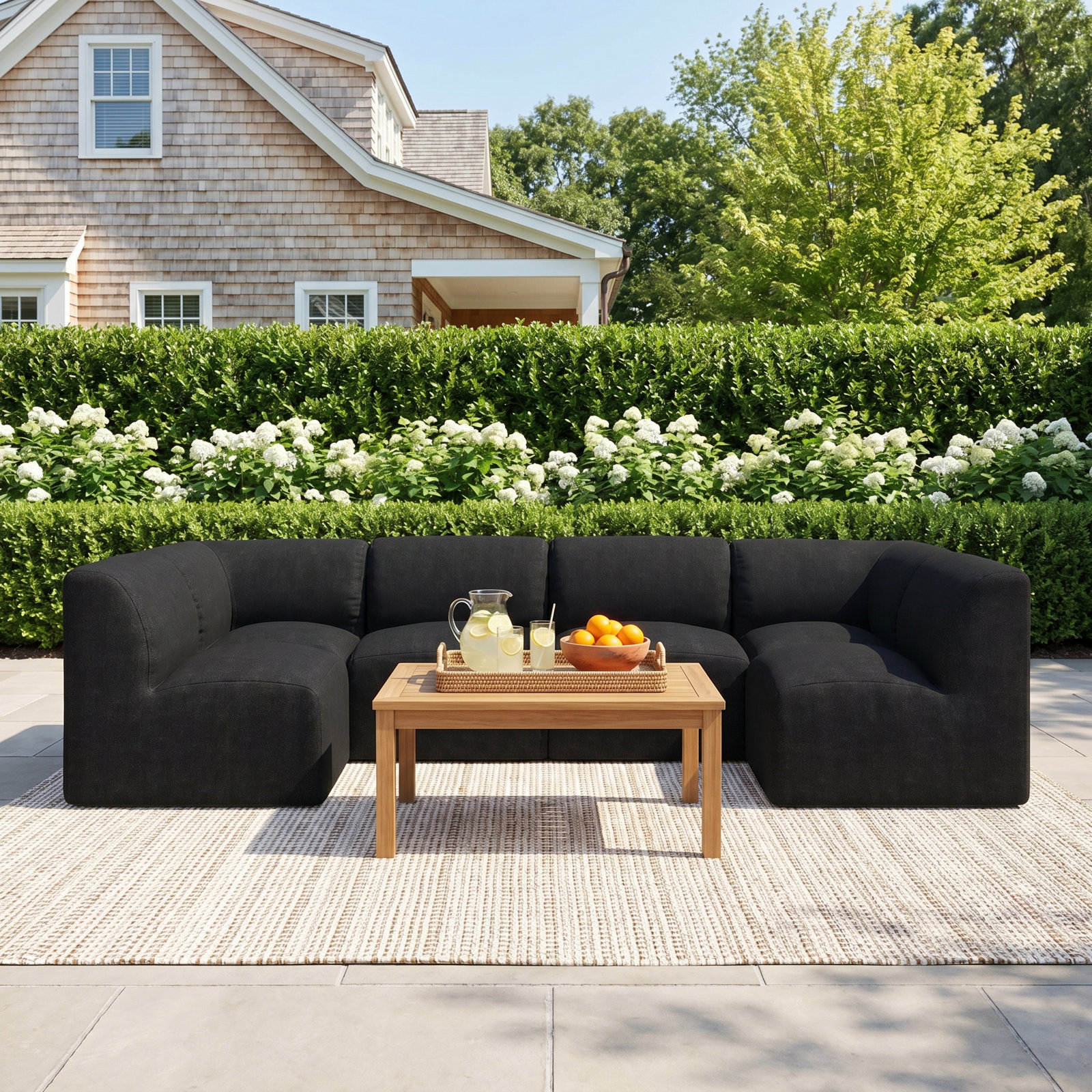 Praia 6-Person Sunbrella® Patio Seating Group, Canvas White Sunbrella® Canvas