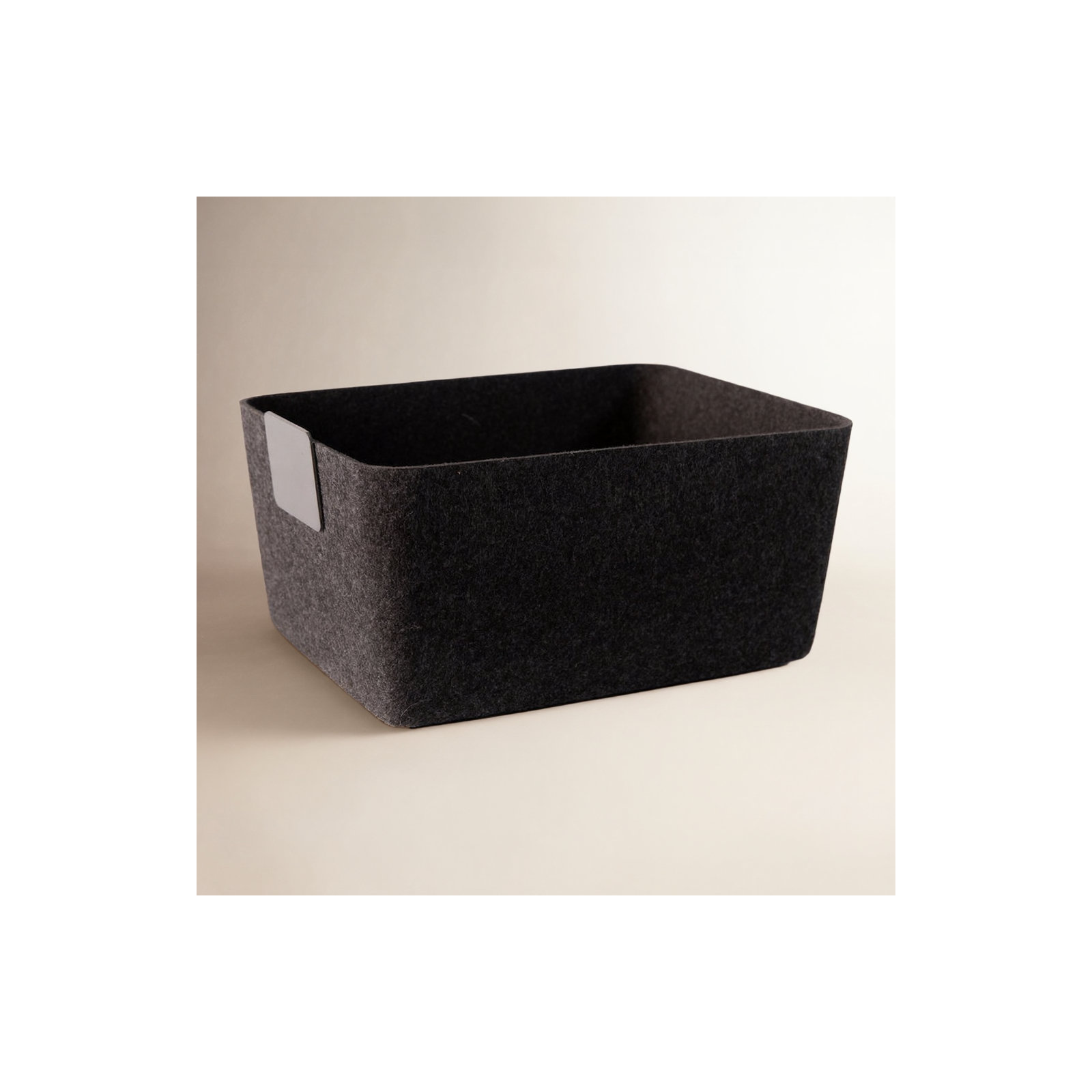 Sculpted Felt Storage Wide Bin, Carbon