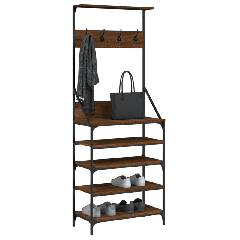 Klucevsek 70cm Clothing Rack, Brown Oak