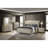 LED Upholstered Wingback Bed