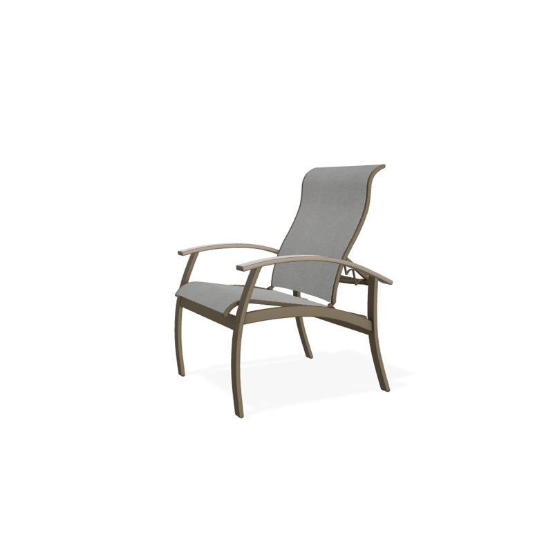 Chaise de patio Askar, Désert, Alliage Sunbrella®, Bois de plage texturé