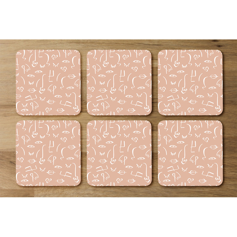 Drucill Square 6 Piece Coaster Set