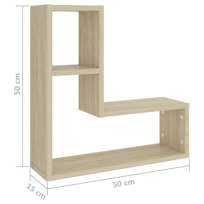 Glody 5 Piece Accent Shelf, Oak