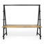Table de salle à manger en bois avec support pour plante - L 88,5 po x P 39,5 po, H 80 po
