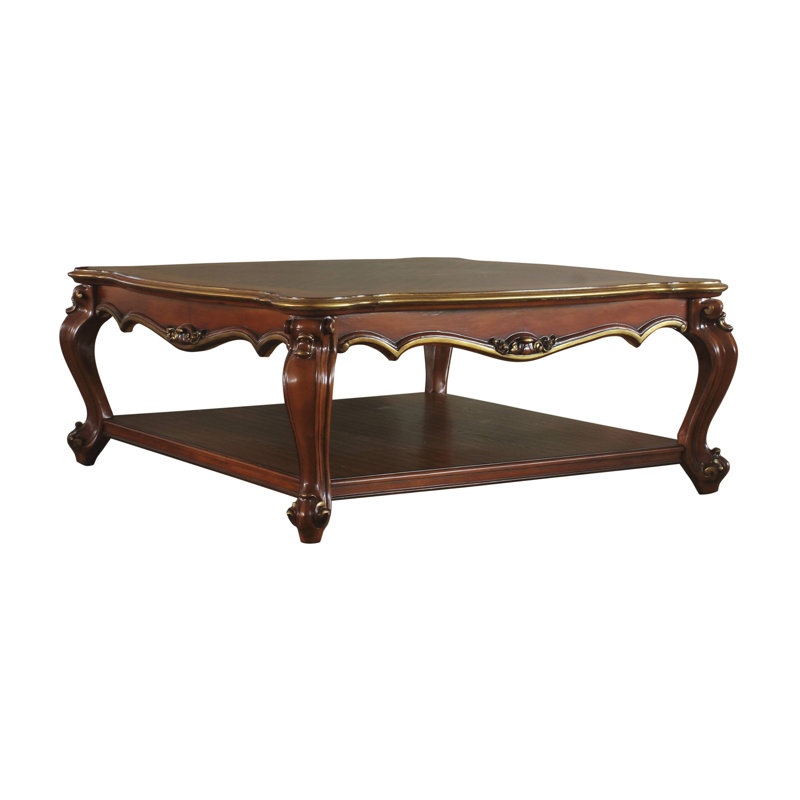 Table basse avec rangement en chêne mielleux Taio