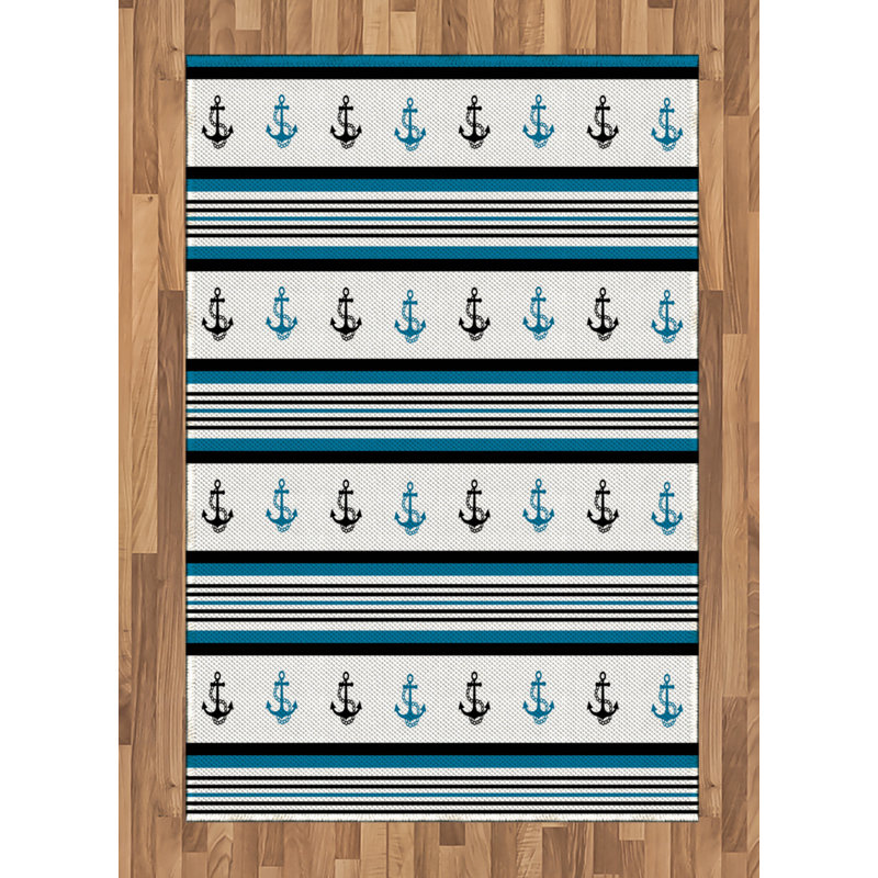 Tapis décoratif en fibres à haute densité Anchor, Rectangle— 4 pi x 5 pi 8 po