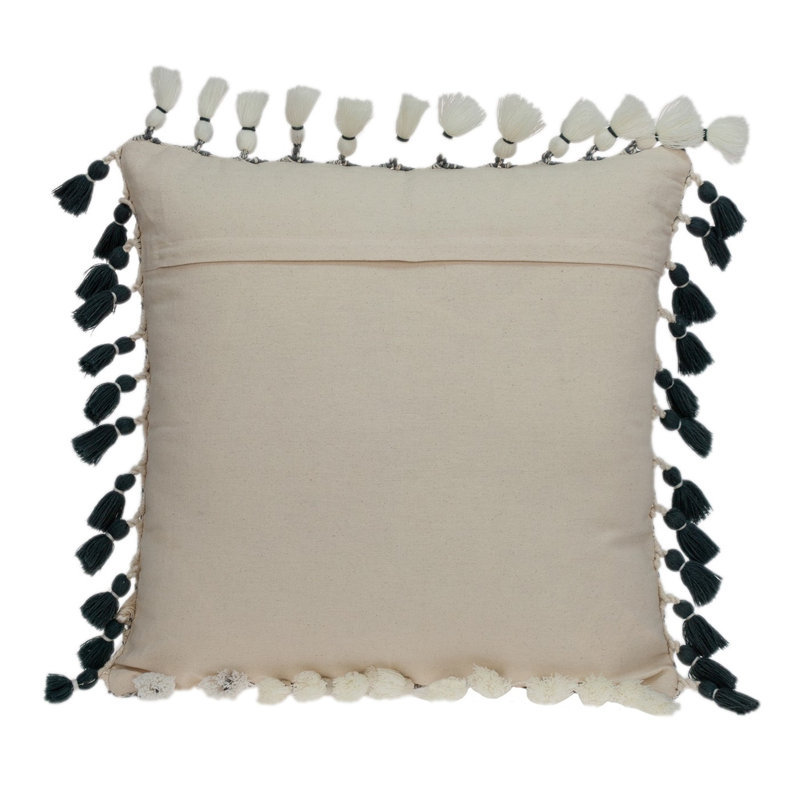 Arwen Transitional Grey And Slate Throw Pillow