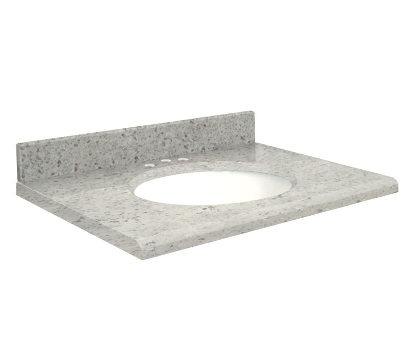 Transolid 43-in Uba Verde Granite Single Sink Bathroom Vanity Top Transolid 43-in Uba Verde Granite Single Sink Bathroom Vanity Top
