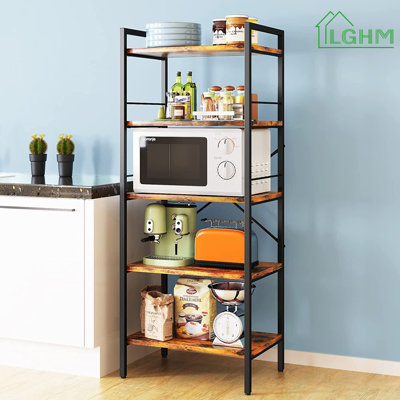 Étagère de boulanger standard en bois de 22 po Kiandre compatible avec les micro-ondes