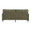 Canapé en tissu vert Dalton avec 2 coussins (coussin compressé)