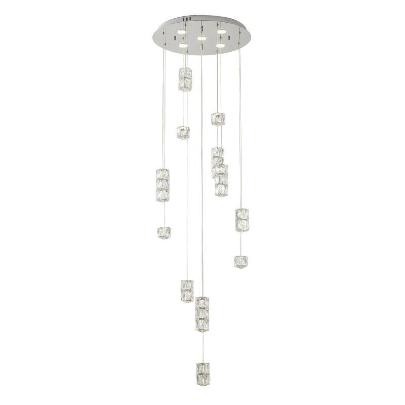 Luminaire suspendu moderne en cristal DEL