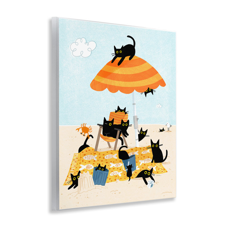 «Black Cat Beach Day» par Leeza Hernandez
