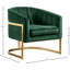 Fauteuil demi-tonneau en velours 30 po Carter-759288829