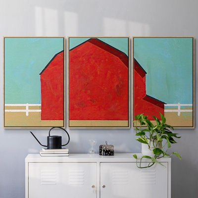 " Big Red One I " 3 - Pieces Painting Print