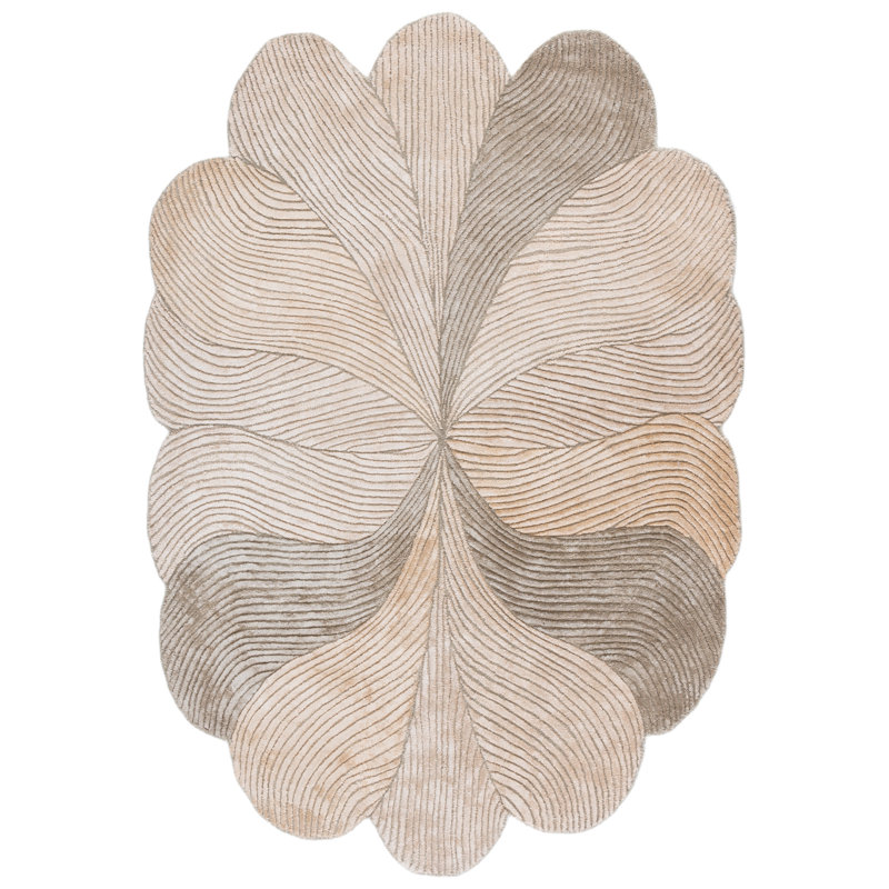 Tapis d'intérieur abstrait en laine, coton et laine touffetée à la main Fifth Avenue, Ovale 3 pi x 5 pi