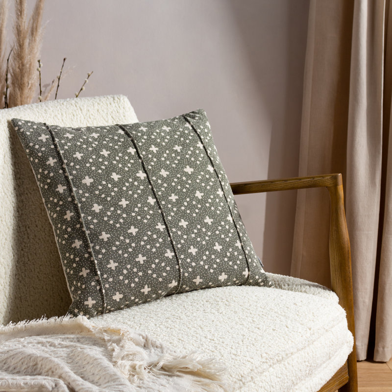 Helm Geometric Square Cushion, Lichen