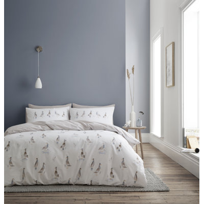 Dapper Ducks Reversible 100% Cotton Duvet Cover Set with Pillowcases