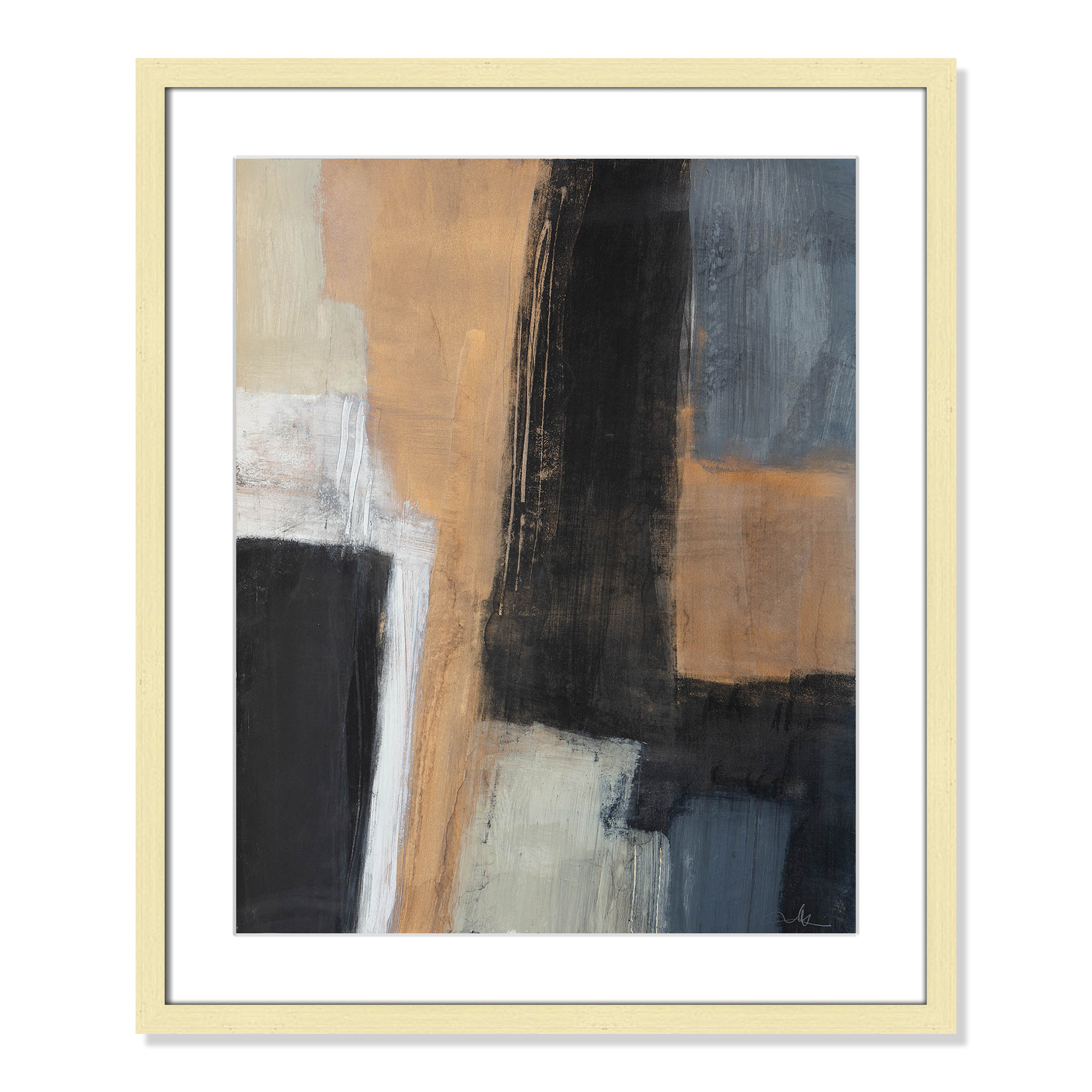 Metallic Slate I by Casa Fine Arts, Gold Matted Picture Framed, 25.5" H x 21.5" W x 1.25" D