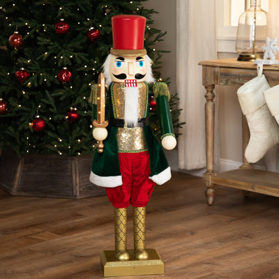 Décoration de Noël renne glacé à DEL - fil d'argent 35,75 po - blanc chaud