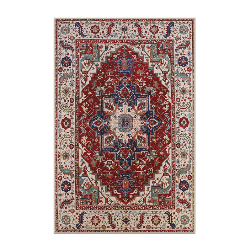 Tapis oriental rouge / gris / ivoire, Rectangle 8 pi x 10 pi
