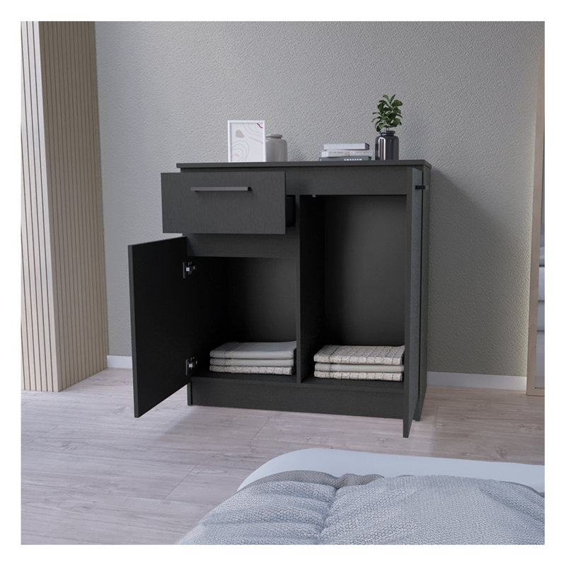 Commode Carlin, chambre à coucher, noir, Black