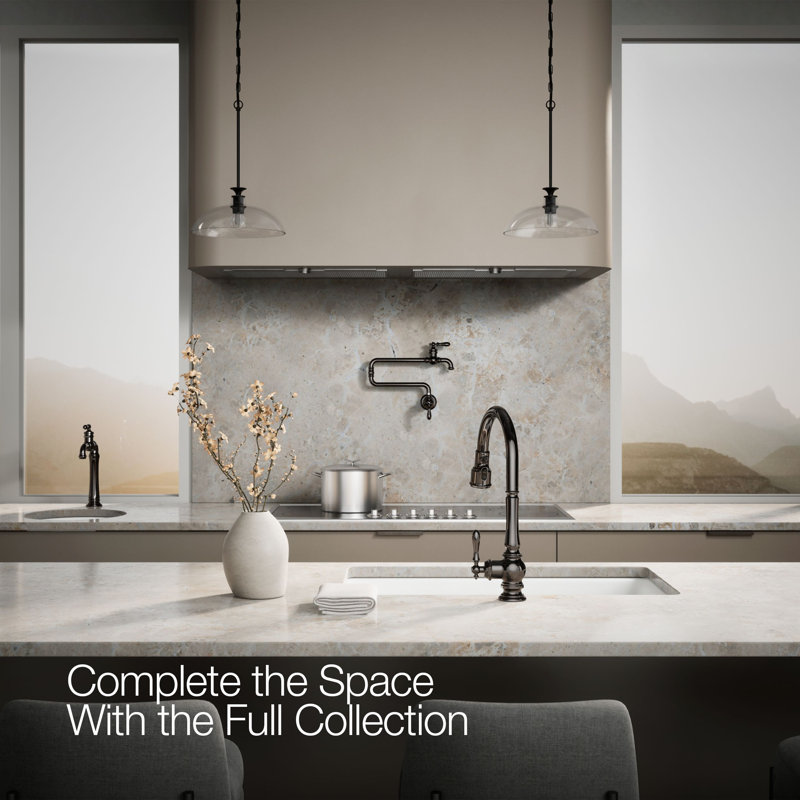 Artifacts® Pull Down Single Handle Kitchen Faucet, Vibrant Titanium