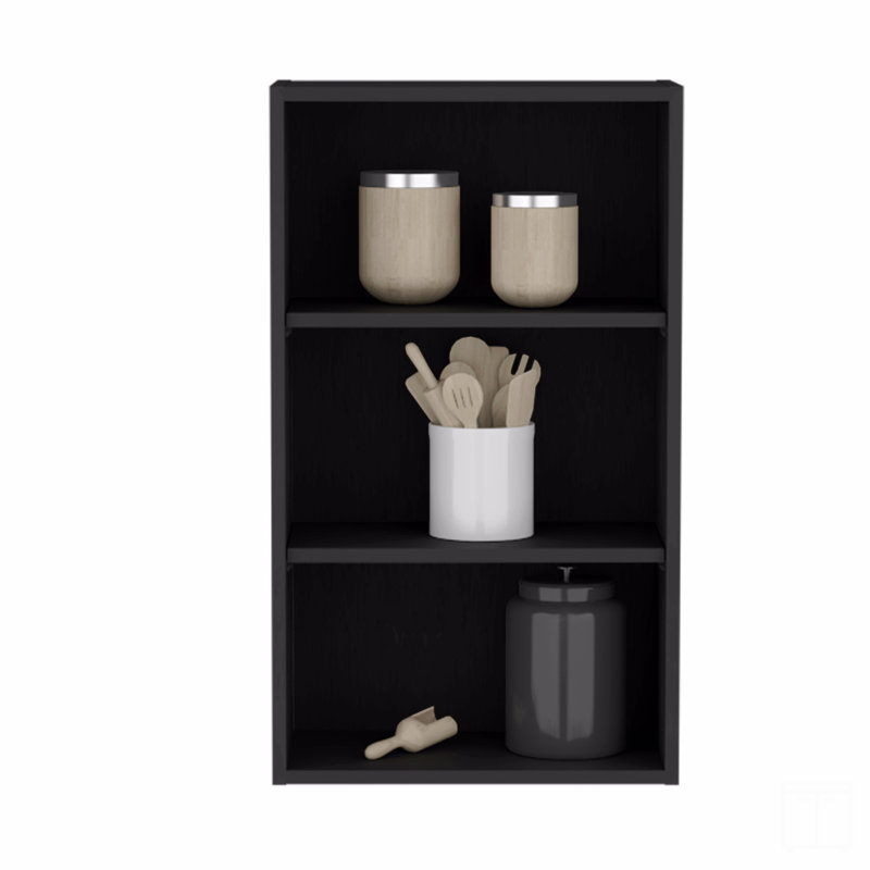 Armoire murale H 36 po, 3 tablettes, H 36 po x l 18,5 po x P 12 po, Noir