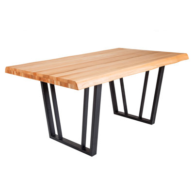 Bucyrus Solid Wood Top Metal Base Dining Table