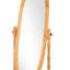 Miroir en bois de style traditionnel en chêne. Inclinable pour une réflexion complète. Verre ovale allongé avec cadre et support robustes. Stable autoportante. Finition chêne de plancher de l 22,5 po x P 16 po H 59,43 po Corps-135364690