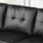 Sorrento 74"W Black PVC Reversible Sectional Sofa Chaise With LED Light-772686191