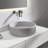 Gray Concrete Vessel Round Modern Bathroom Sink