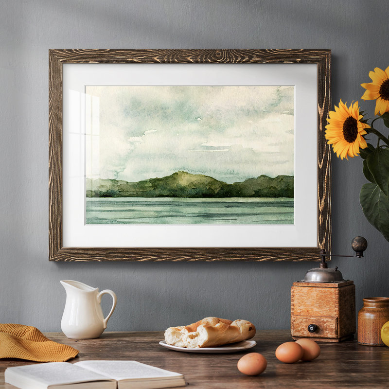 Riverside II, reproduction d'art encadrée, Noyer, H 26 po x l 38 po x P 1,5 po