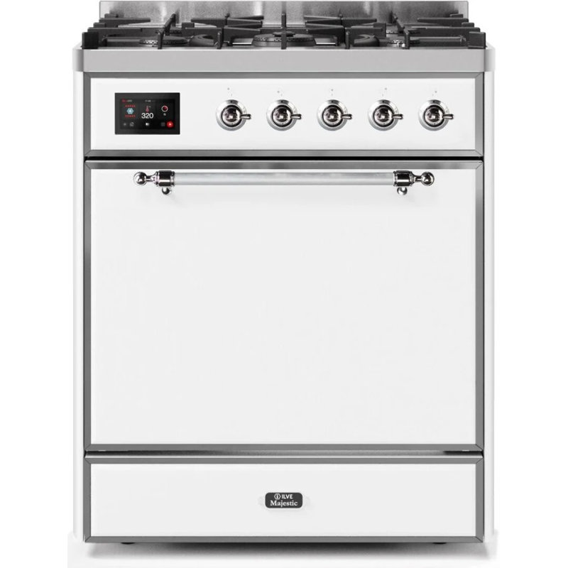 Majestic II 30" 4 cu.ft. Freestanding Dual Fuel with Convection Oven, Natural Gas, Emerald Green/Brass