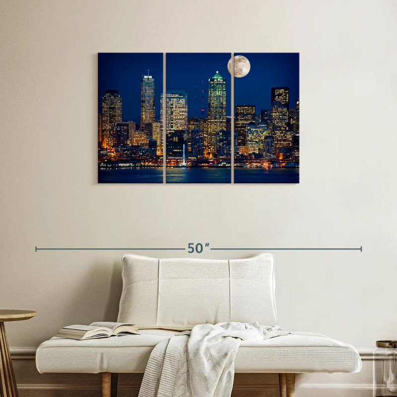 Aime Seattle Nightscape, 24" H x 38" W