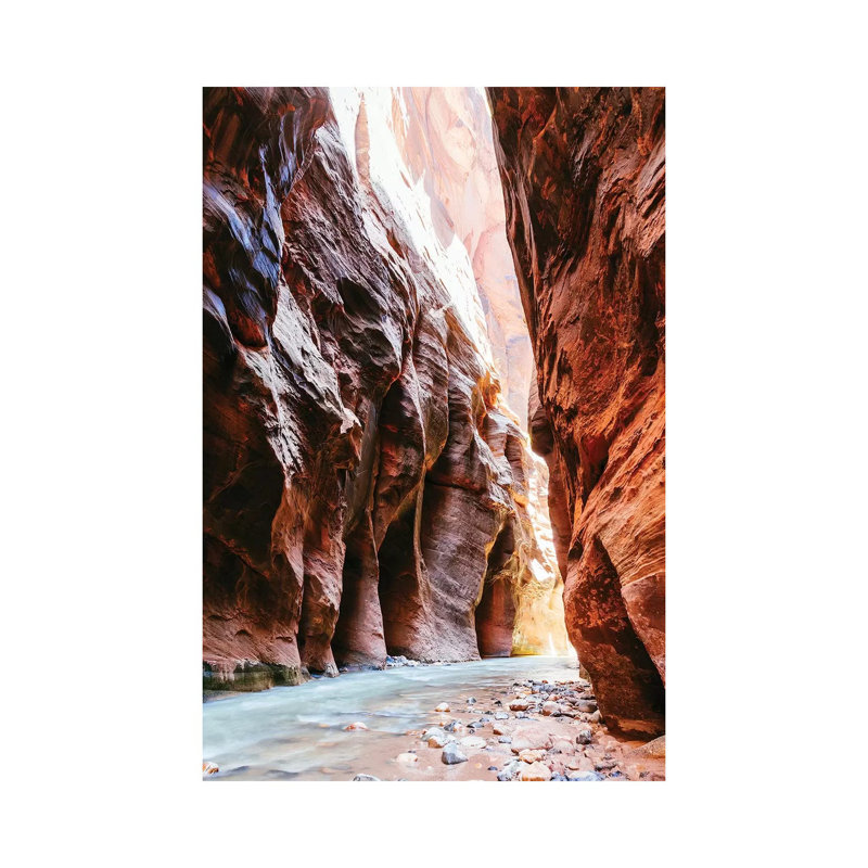 «The Narrows, Zion I» par Matteo Colombo - reproduction de photo, H 26 po x l 18 po x 1,5 po, Toile tendue, Aucun mat
