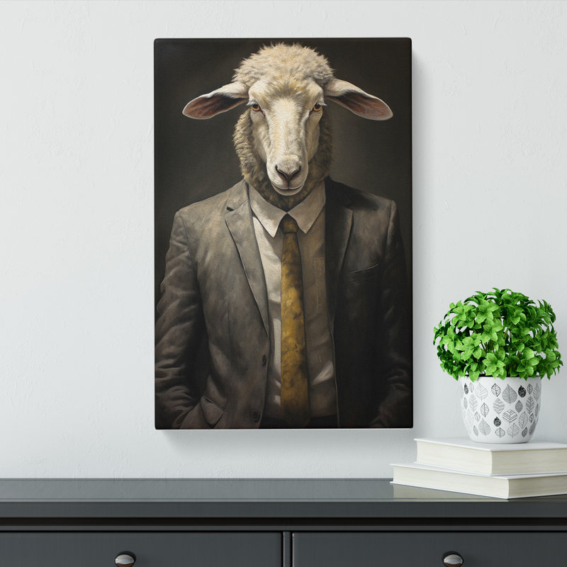 Sheep In A Suit No.4 - Print, 50cm H x 35cm W x 3cm D