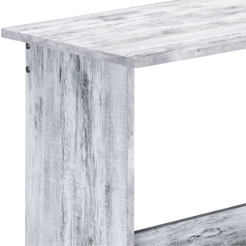 Bureau de style antique avec un grand espace de rangement pour les livres et une étagère latérale. Conception fonctionnelle et stable de forme rectangulaire.
