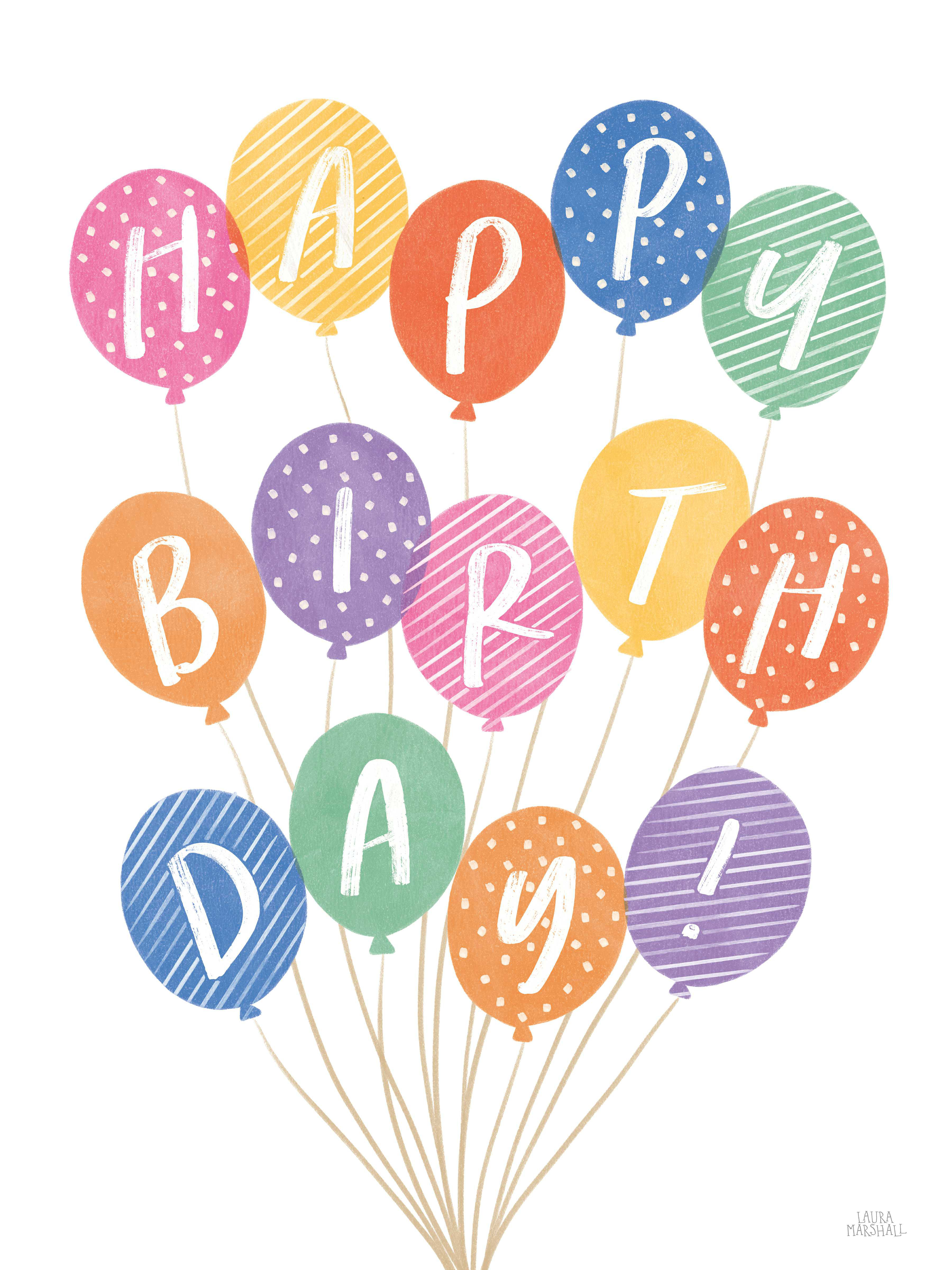 Ebern Designs Zanyria Birthday Wishes II On Canvas Print | Wayfair