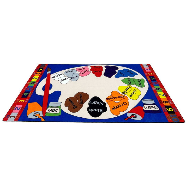 Tapis espagnol KidCarpet, 7 pi 6 po x 12 pi, couleurs et chiffres, Rectangle 7 pi 6 po x 12 pi