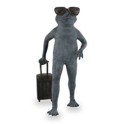 Frog Weather Resistant Metal Garden Statue