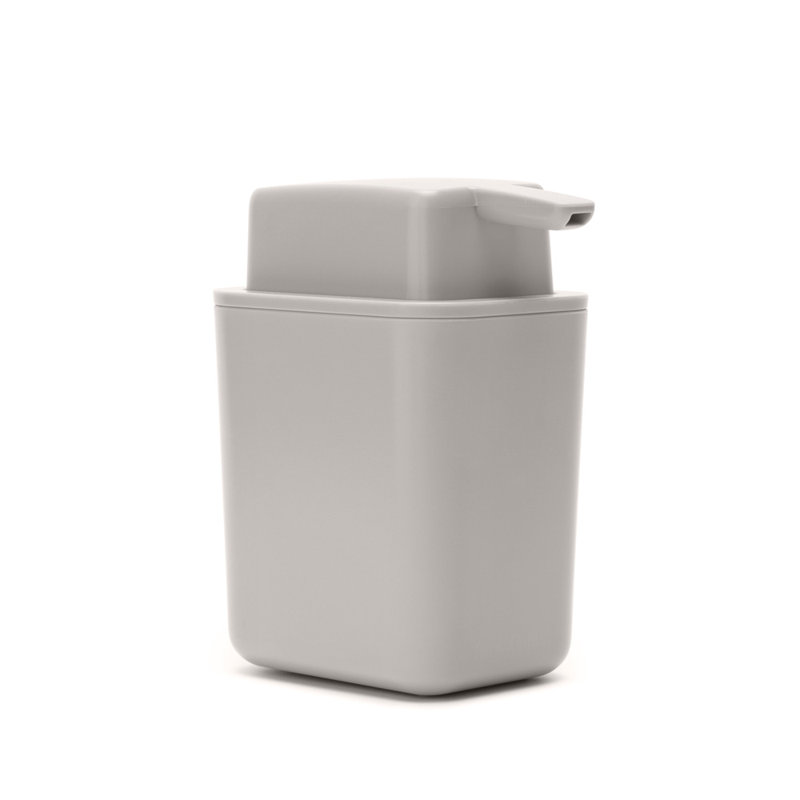 Mid Gray Plastic Sink Organizer with Soap Dispenser
