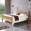 Structure de lit de ferme de style rustique en pin massif de style rustique qui s'adapte aux matelas et aux sommiers-555202078