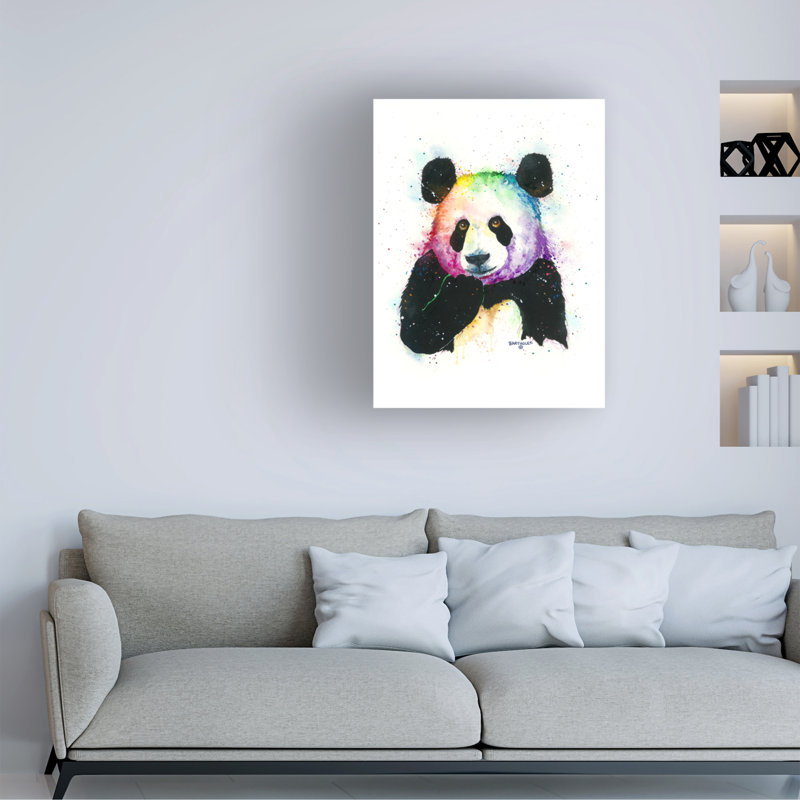 Art sur toile par Dave Bartholet Panda, H 35 po x l 47 po
