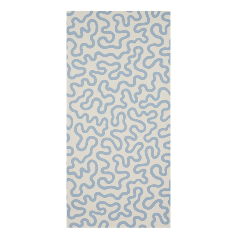 Riley Wallpaper, Sky/Ivory